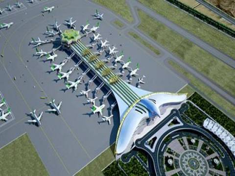 Türkmenistan'da Polimeks'in hayata geçirdiği havaalanı açıldı!