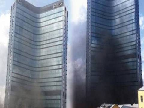 Şişli Bomonti Hilton Otel’de yangın çıktı!