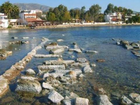  Bodrum'da sular çekilince Myndos kentinin kalıntıları ortaya çıktı!