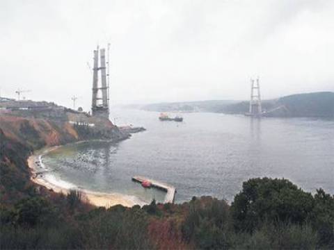 Yavuz Sultan Selim Köprüsü hızla yükseliyor!