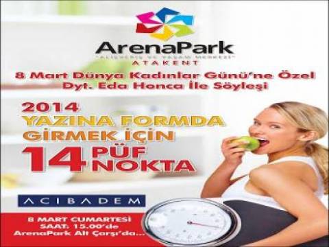  Arena Park AVM, Kadınlar Günü’nü kutluyor!