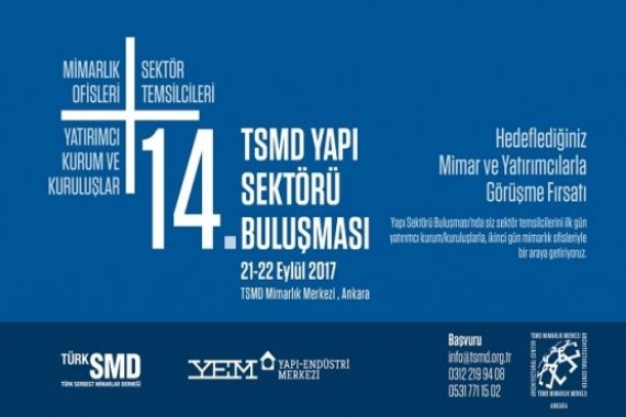  TSMD Yapı Sektörü Buluşması 20 Eylül'de! 