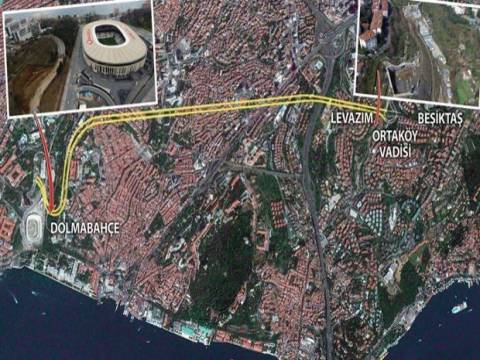  İşte Dolmabahçe-Levazım tünelinin havadan görüntüleri!