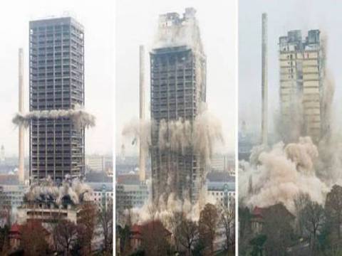 Avrupa'nın en yüksek kulesi yıkıldı!