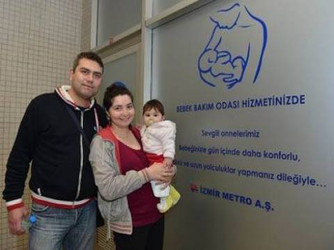 İzmir metro istasyonlarında bebek bakım odaları yapıldı!