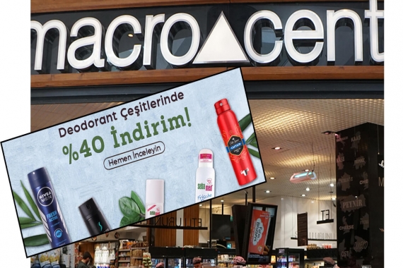 Macrocenter'dan deodorant çeşitlerinde yüzde 40 indirim! 